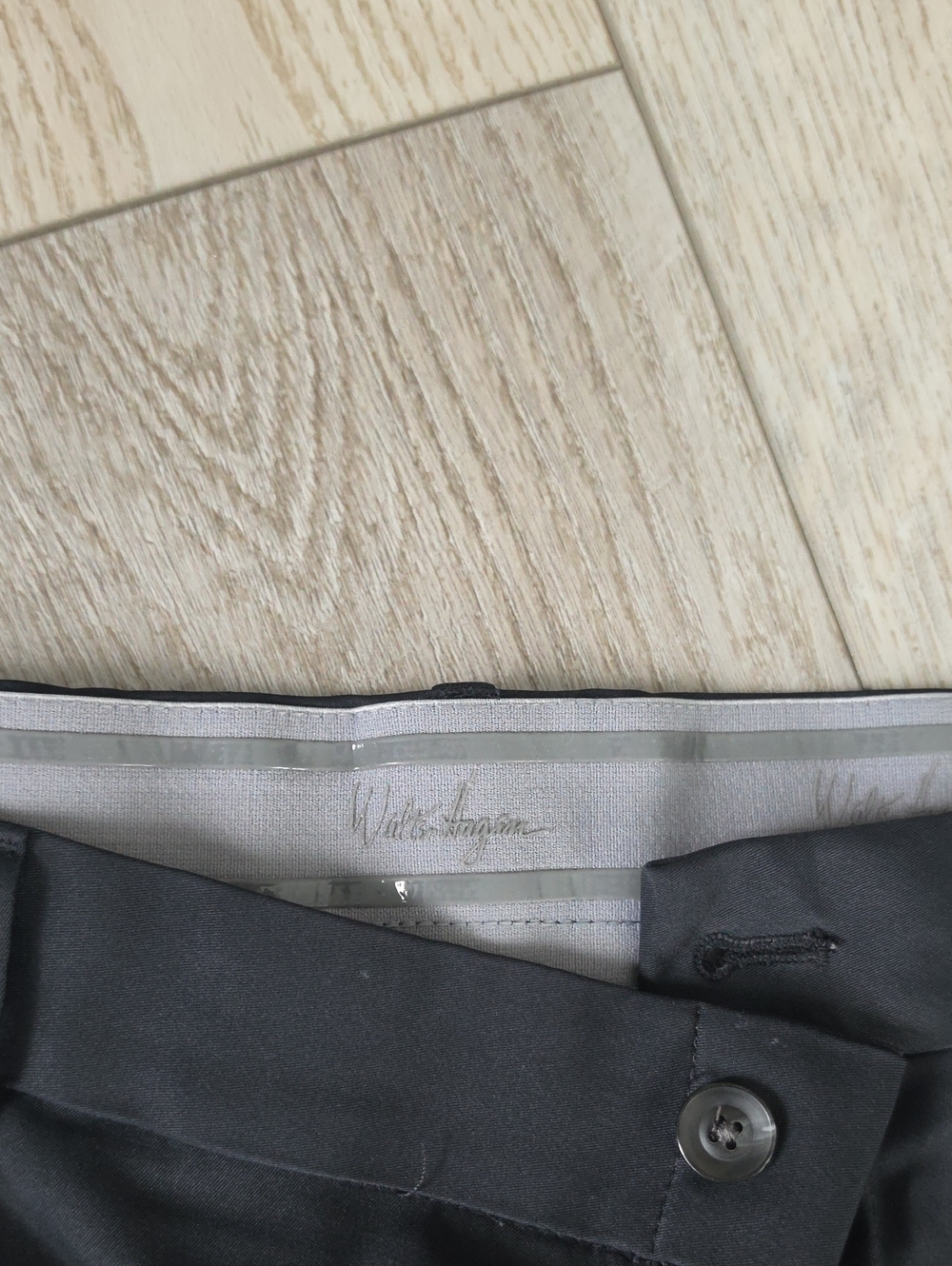 White + Warren Black Waistband Dress Trousers